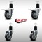 Service Caster 3.5'' SS Thermoplastic Rubber Swivel 1-3/4'' Expanding Stem Caster Set 2 Total Lock Brakes, 4PK SCC-SSEXTTL20S3514-TPRB-2-S-2-134 - alternate 3
